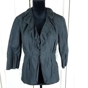 CAbi Black Ruffle Blazer